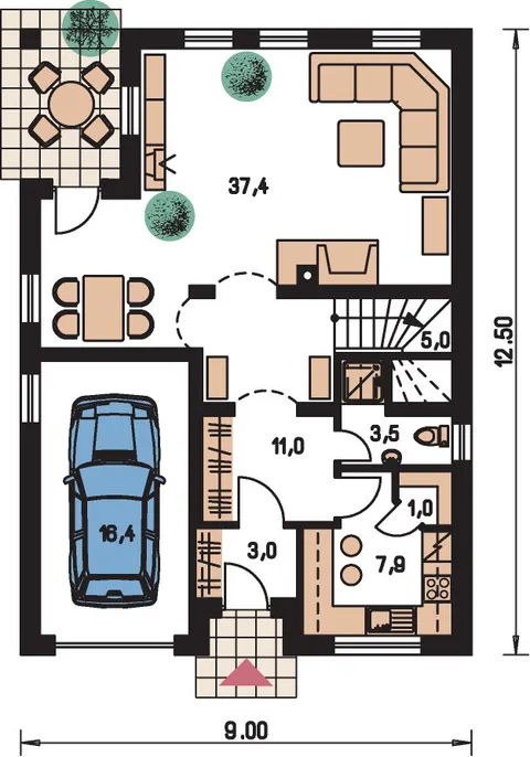 Montažna kuća Riviera 195, 195 m², Monthaus (Montažne kuće Jevtić)