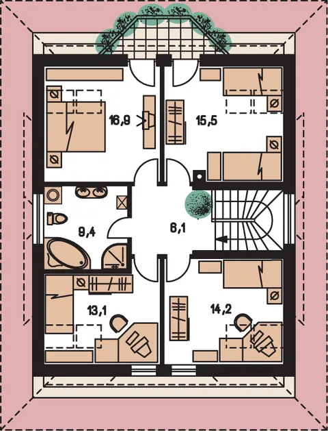 Montažna kuća Riviera 195, 195 m², Monthaus (Montažne kuće Jevtić)