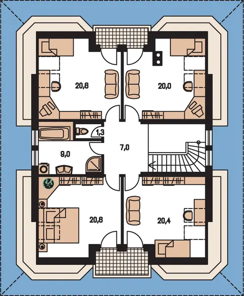 Montažna kuća Riviera 200, 200 m², Monthaus (Montažne kuće Jevtić)