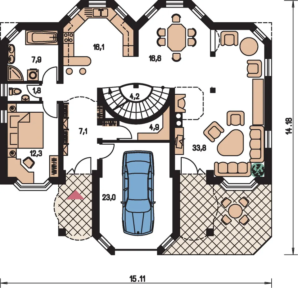 Montažna kuća Riviera 204, 204 m², Monthaus (Montažne kuće Jevtić)