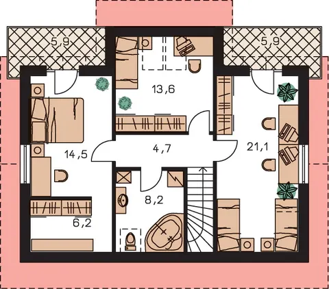 Montažna kuća Trend 269, 269 m², Monthaus (Montažne kuće Jevtić)