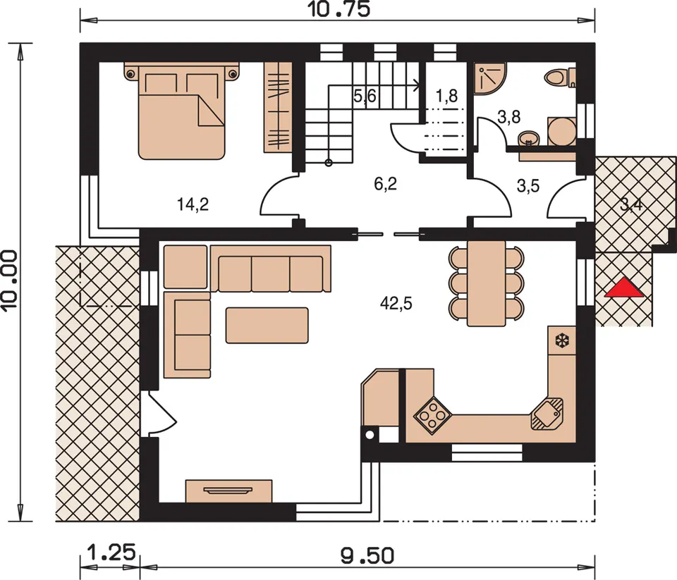 Montažna kuća Trend 271, 271 m², Monthaus (Montažne kuće Jevtić)