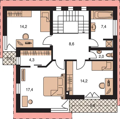 Montažna kuća Trend 271, 271 m², Monthaus (Montažne kuće Jevtić)