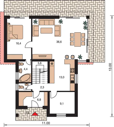 Montažna kuća Trend 276, 276 m², Monthaus (Montažne kuće Jevtić)