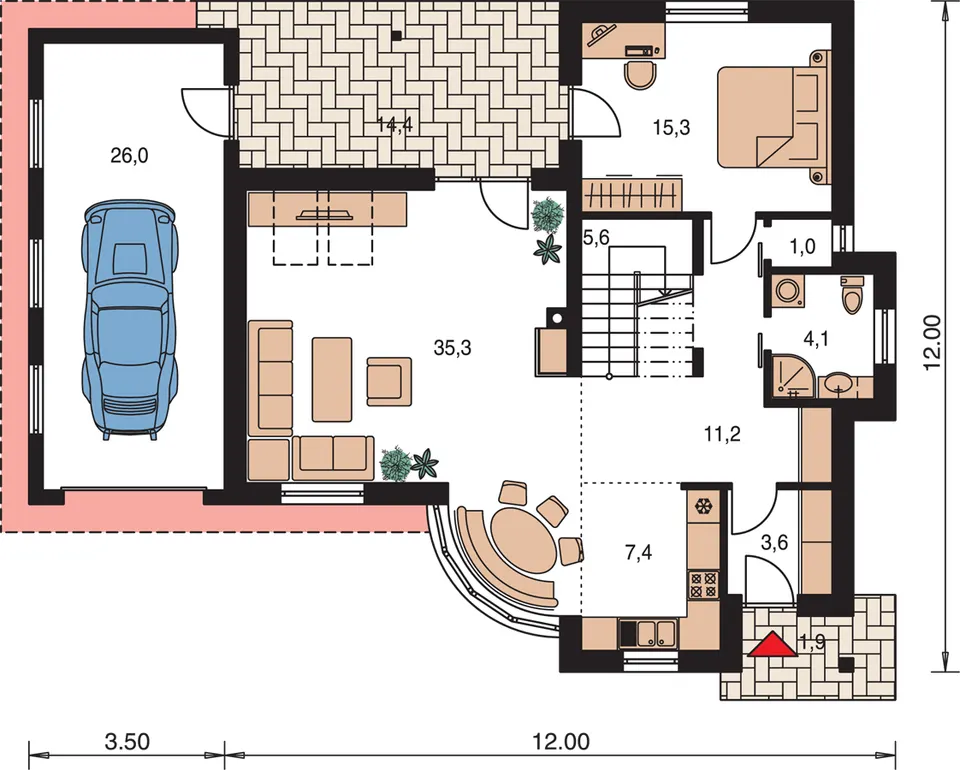 Montažna kuća Trend 277, 277 m², Monthaus (Montažne kuće Jevtić)