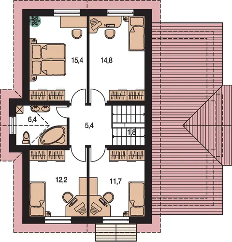 Montažna kuća Trend 280, 280 m², Monthaus (Montažne kuće Jevtić)