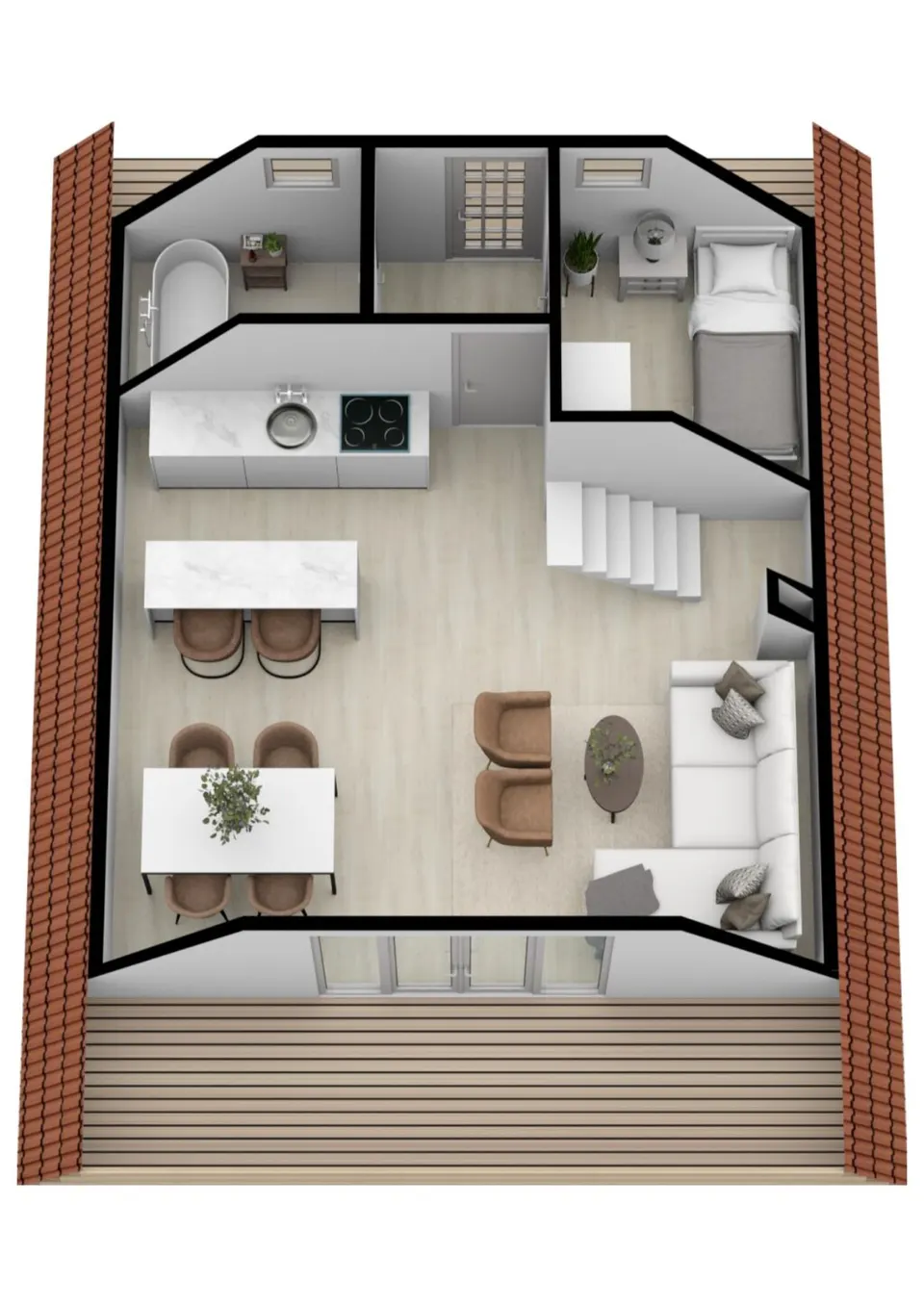 Montažna kuća David, 100 m², MS Montažne Kuće