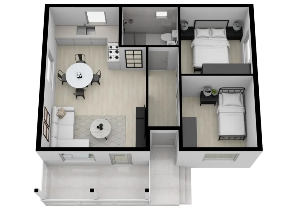 Montažna kuća Ivana, 66 m², MS Montažne Kuće