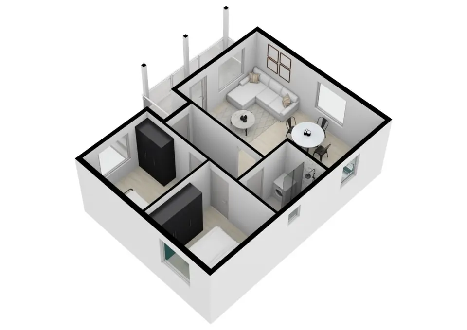 Montažna kuća Ivana, 66 m², MS Montažne Kuće