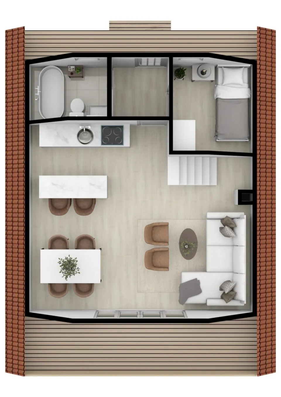 Montažna kuća Primjer 100 m² (cjenik), 100 m², MS Montažne Kuće