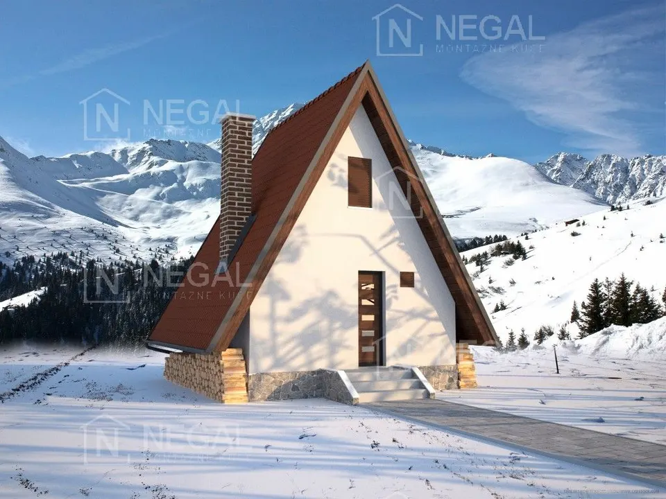 Montažna kuća Golija Tip 30, 56 m², Negal