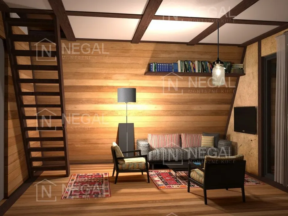 Montažna kuća Golija Tip 30, 56 m², Negal
