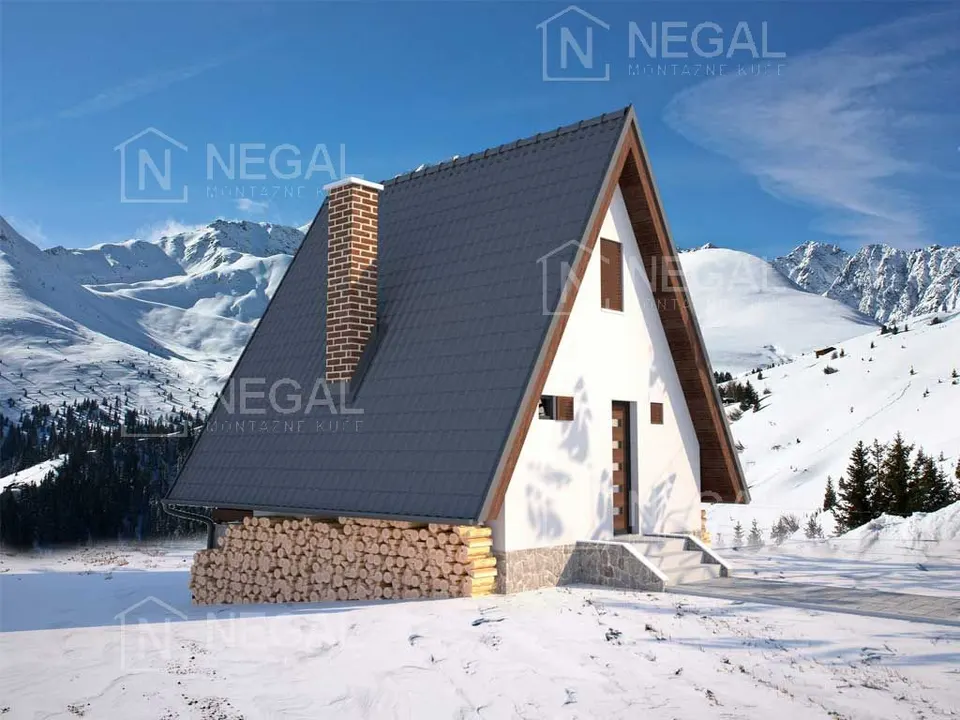 Montažna kuća Golija Tip 40, 73 m², Negal