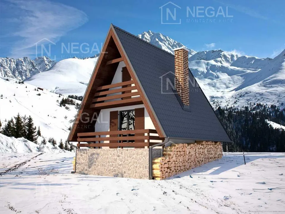 Montažna kuća Golija Tip 40, 73 m², Negal