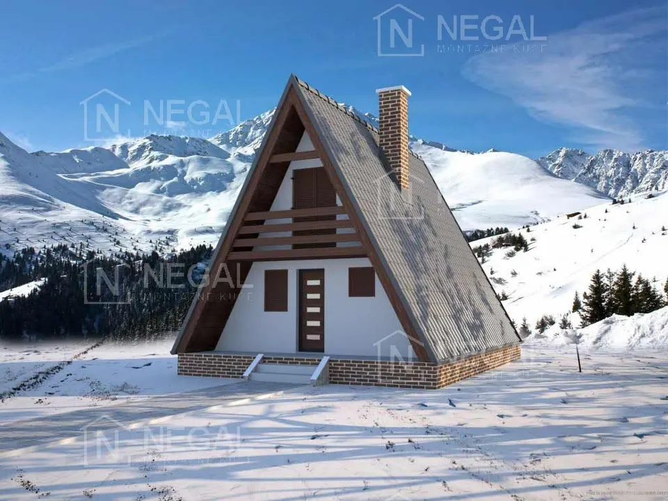 Montažna kuća Golija Tip 64, 110 m², Negal
