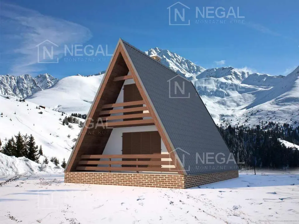 Montažna kuća Golija Tip 64, 110 m², Negal