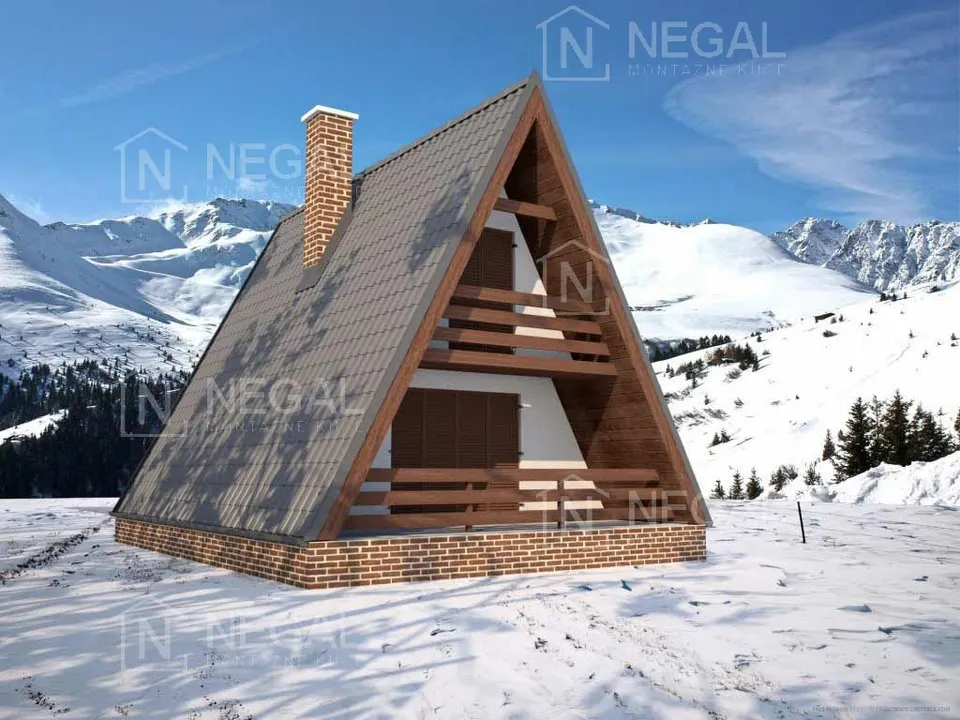 Montažna kuća Golija Tip 64, 110 m², Negal