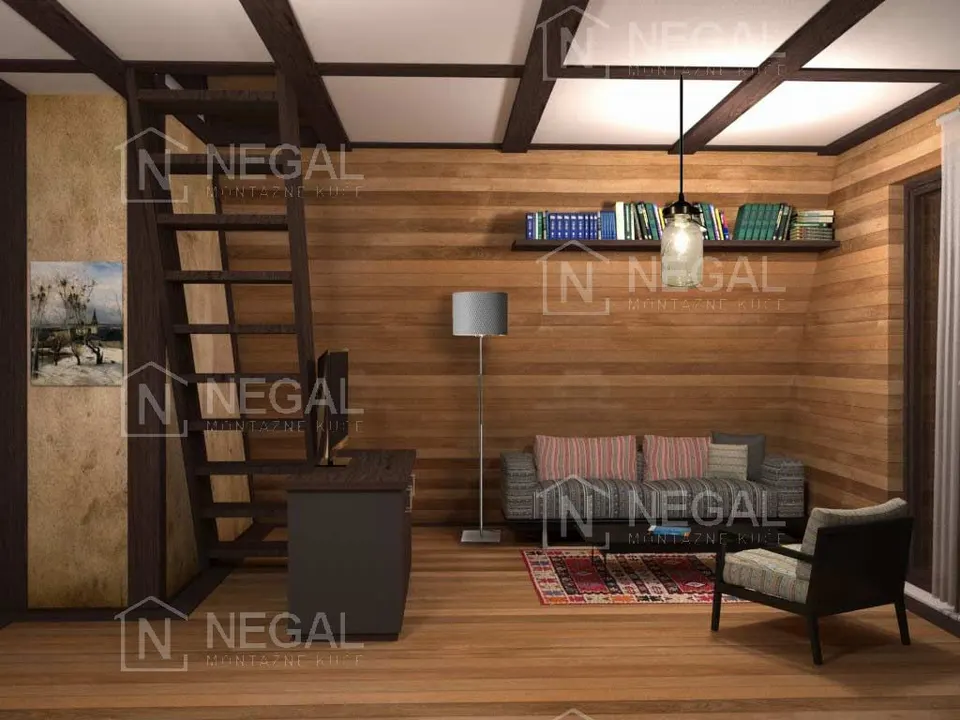 Montažna kuća Golija Tip 64, 110 m², Negal