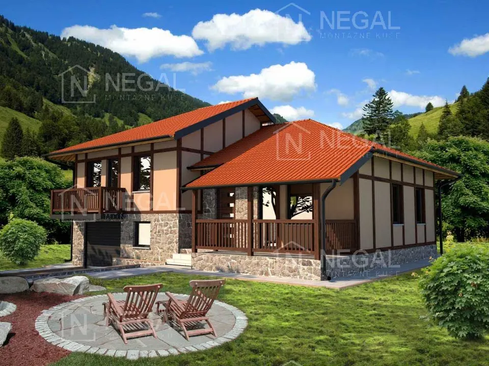 Montažna kuća Klasik Tip 101, 111 m², Negal