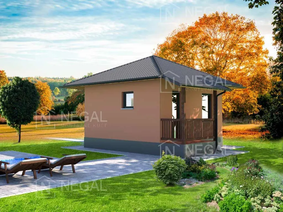 Montažna hiša Klasik Tip 27, 32 m², Negal