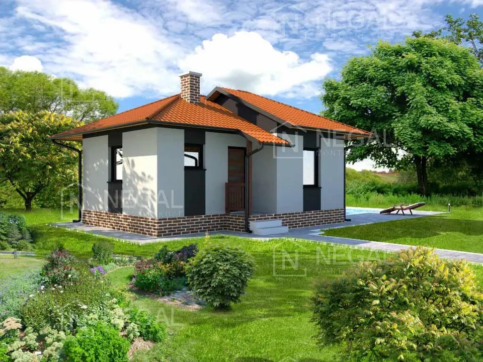 Montažna hiša Klasik Tip 44a, 49 m², Negal