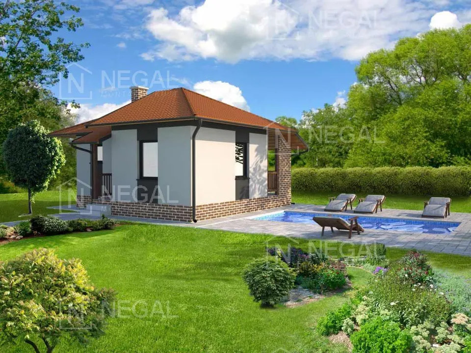 Montažna hiša Klasik Tip 44a, 49 m², Negal