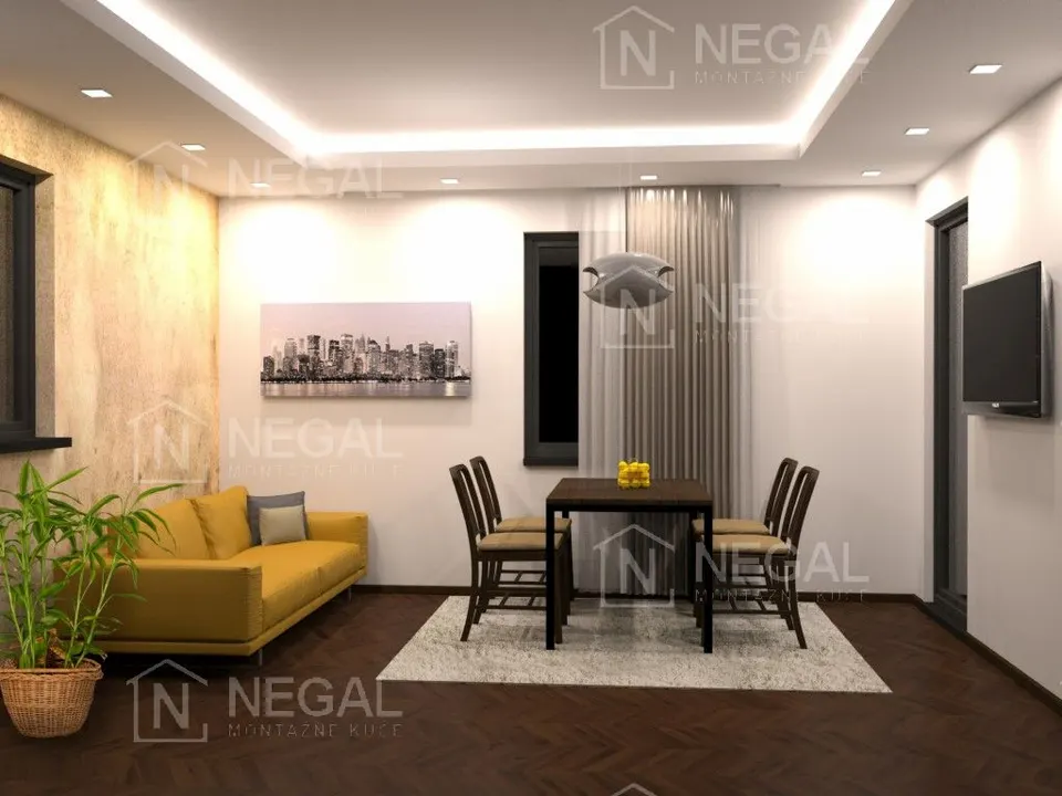 Montažna hiša Klasik Tip 44a, 49 m², Negal