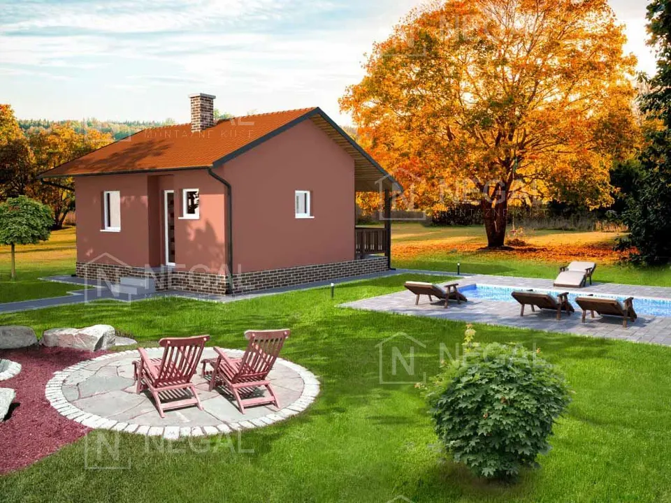 Montažna hiša Klasik Tip 44b, 50 m², Negal
