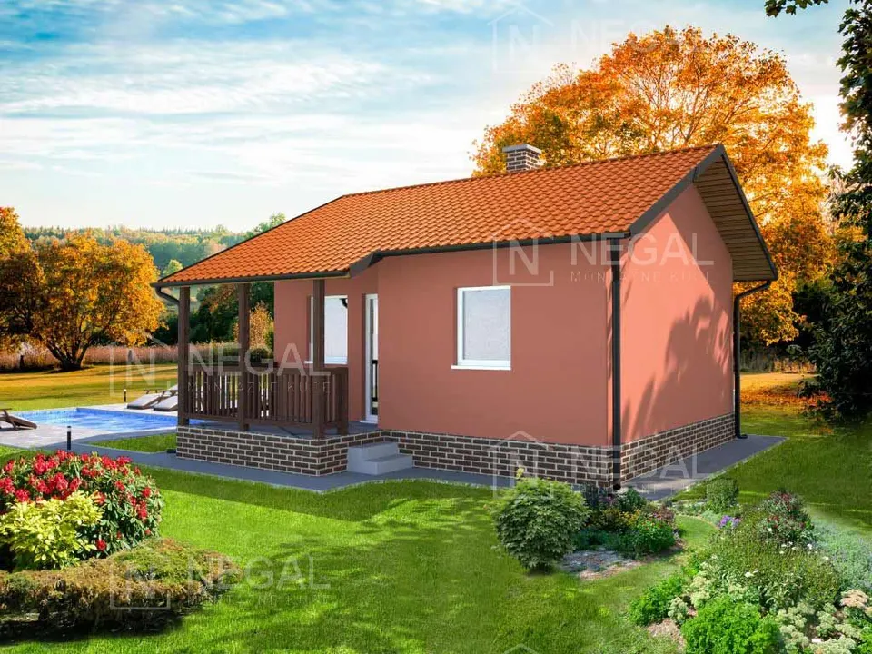 Montažna hiša Klasik Tip 44b, 50 m², Negal