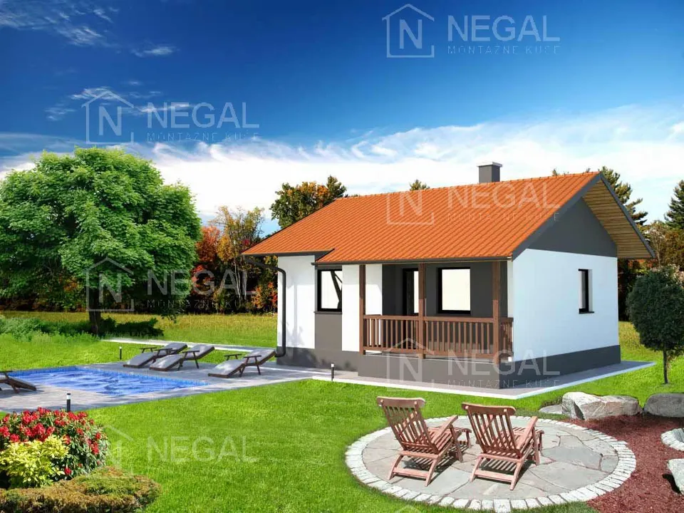 Montažna kuća Klasik Tip 52, 57 m², Negal