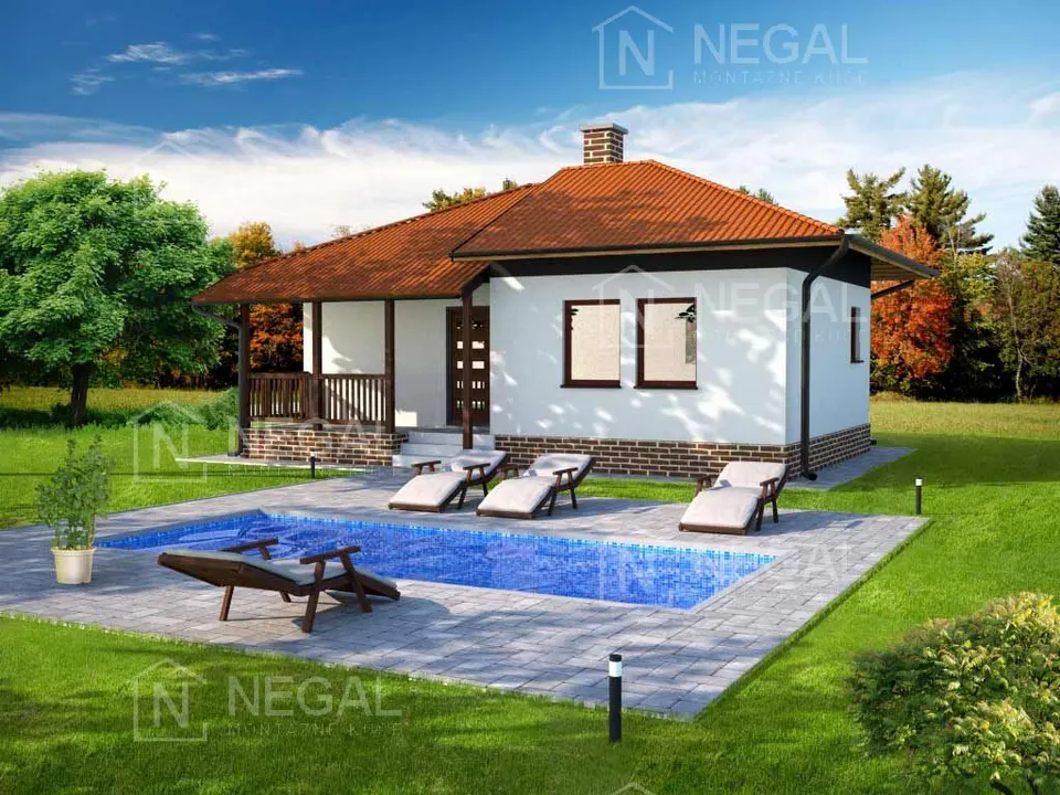 Montažna kuća Klasik Tip 66, 72 m², Negal