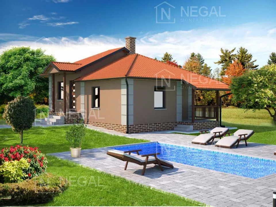 Montažna kuća Klasik Tip 68, 76 m², Negal