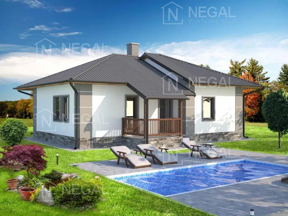 Montažna kuća Klasik Tip 81, 92 m², Negal