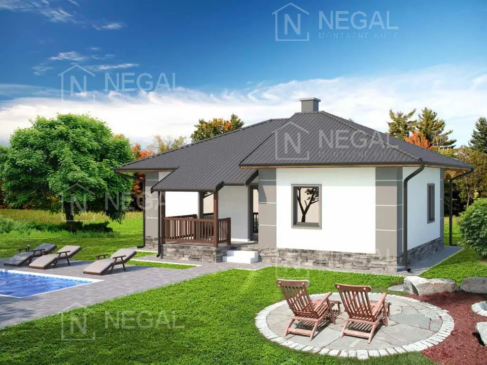 Montažna kuća Klasik Tip 81, 92 m², Negal