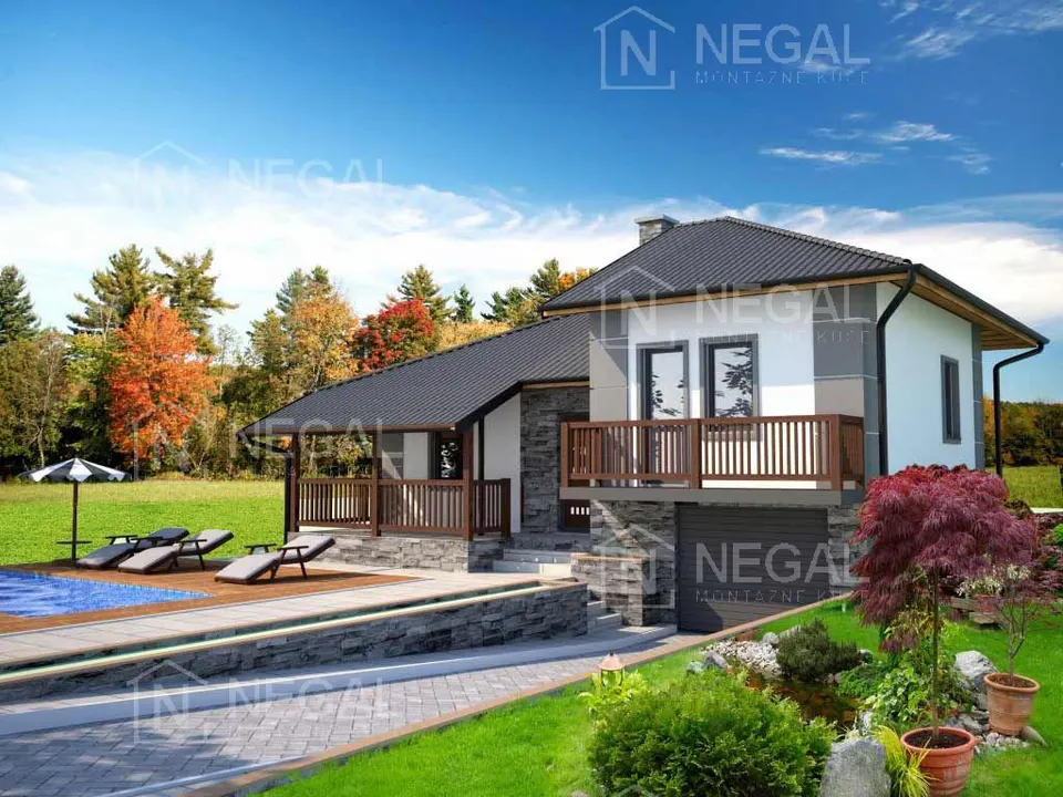 Montažna kuća Klasik Tip 86, 98 m², Negal