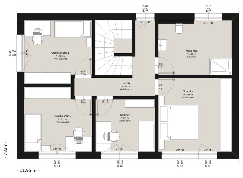 Osnova: NOAH PRIZMA V 144, 144 m²