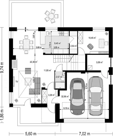 Montažna kuća Q 210, 100 m², Partas