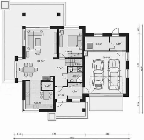 Montažna kuća Q 220, 100 m², Partas
