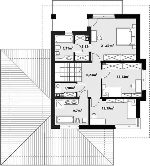 Montažna kuća Q 230, 100 m², Partas
