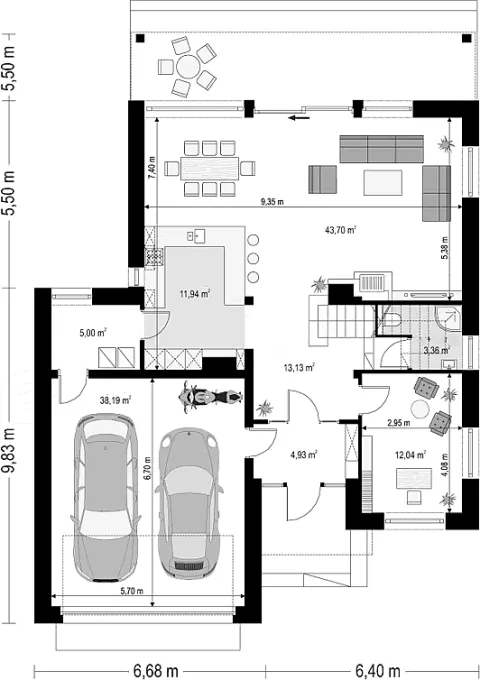 Montažna kuća Q 250, 100 m², Partas