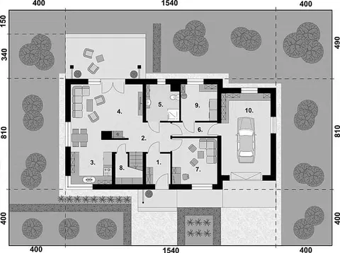 Montažna kuća Q 265, 100 m², Partas