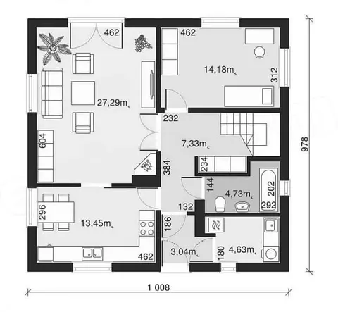 Montažna kuća Q 270, 100 m², Partas