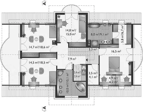 Montažna kuća Q 280, 100 m², Partas