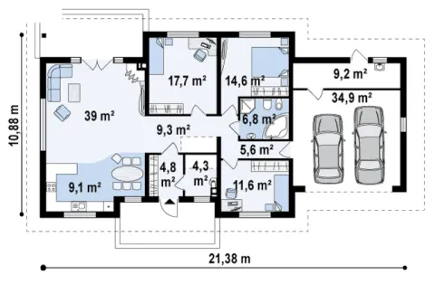 Montažna kuća Q 525, 100 m², Partas