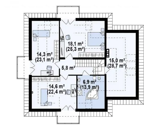 Montažna kuća Q 530, 100 m², Partas