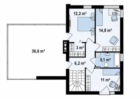 Montažna kuća Q 545, 100 m², Partas