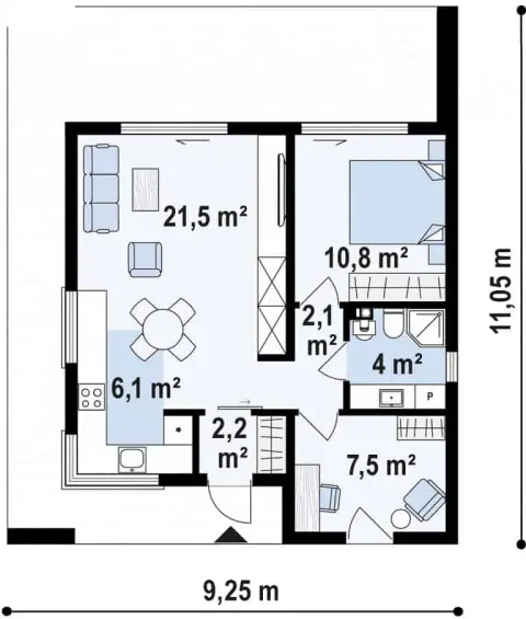 Montažna kuća Q 570, 100 m², Partas