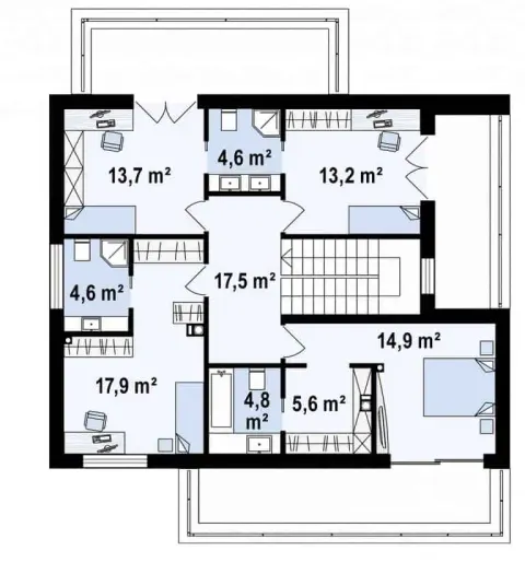 Montažna kuća Q 580, 100 m², Partas