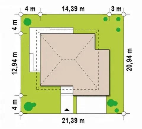 Montažna kuća Q 585, 100 m², Partas