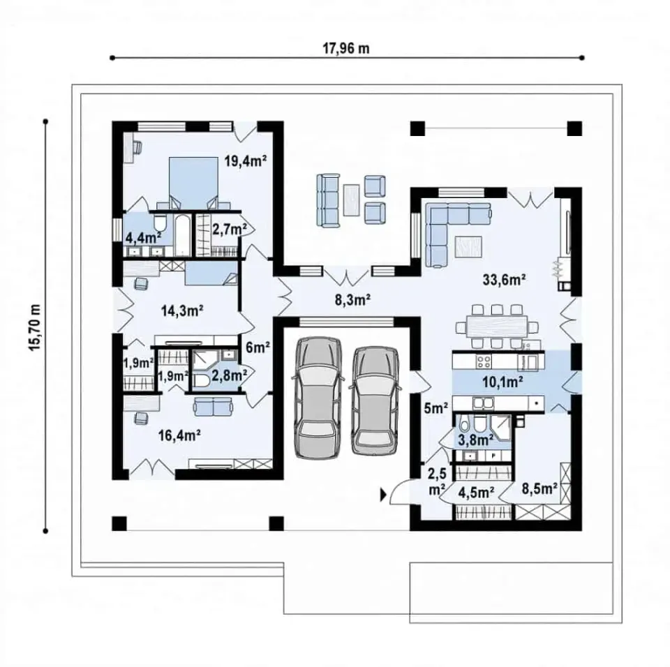 Montažna kuća Q 640, 100 m², Partas